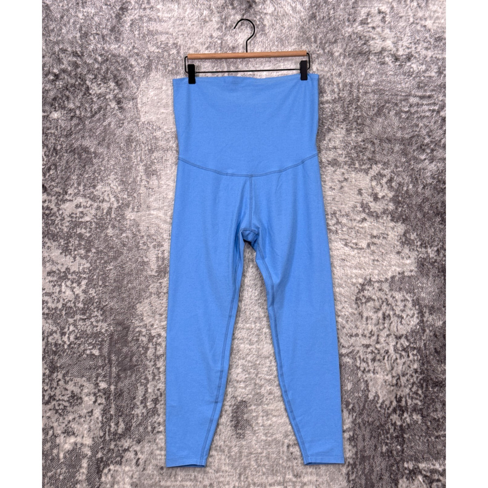 Beyond Yoga Maternity High-Waist Leggings in Light Blue
